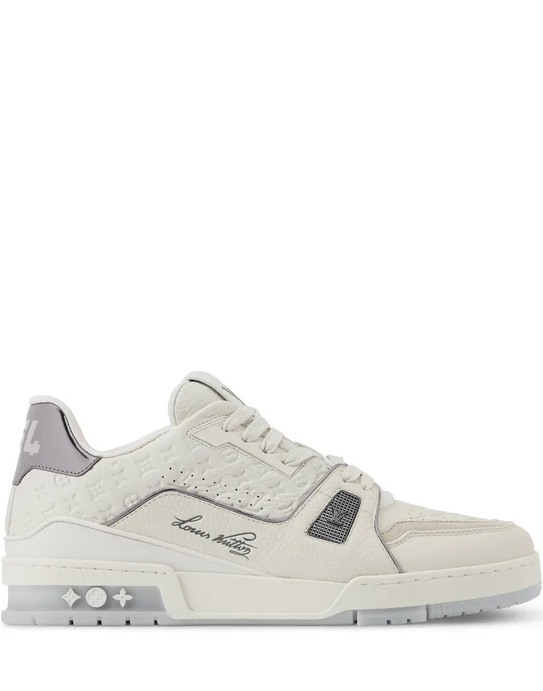 LV Trainer - Grey Grained Leather