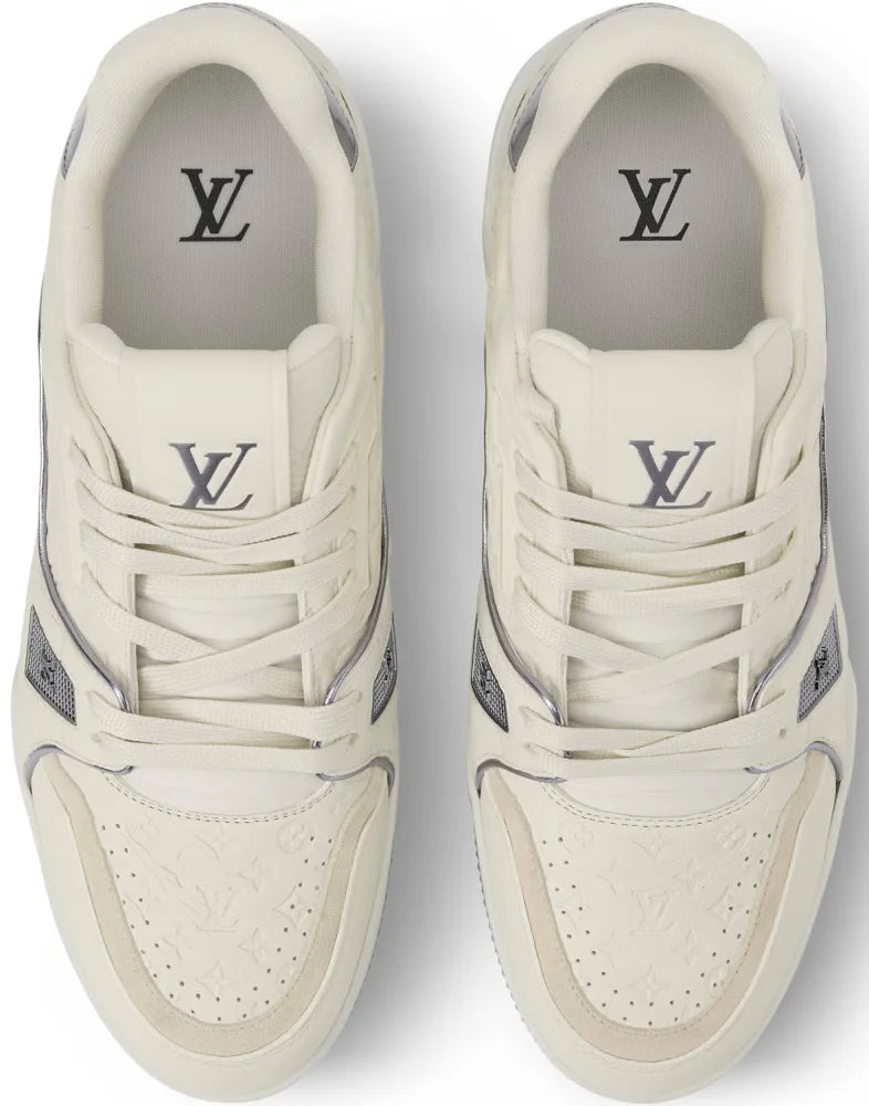 LV Trainer - Grey Grained Leather